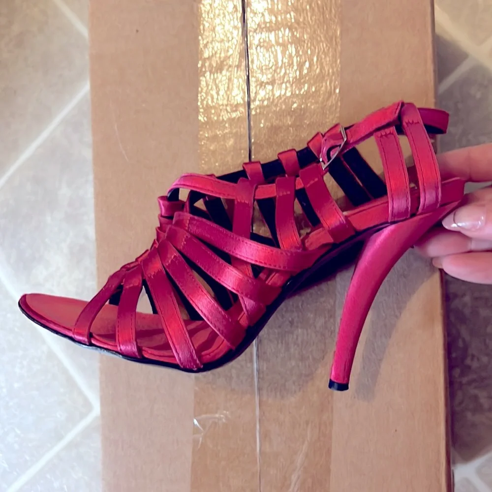 Roger Viver pink satin sandals size 35 1/2 - Picture 6 of 9
